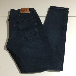 Levi's 512 Mens Slim Taper Jeans Size 34x32 Dark Wash